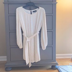 Retrofete Grace velvet-trimmed sequined mini dress